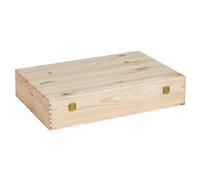 Cassette in legno Coffrets en Bois | 6 Bouteilles 750 ML | Mesure Interne 33,5X61X9,5 | Caisse/récipient à vin/bière | pour Anniversaires, Mariages et événements Art. TGCOF6