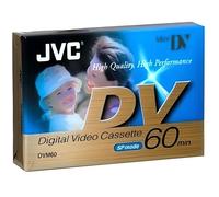 Cassette MiniDV normale 60 min JVC - M-DV60DE - Couche protectrice DLC - Boîtier ultra compact anti-poussière