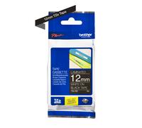 Cassette originale à ruban pour étiqueteuse Brother 12mm blanc sur noir - TZe-335