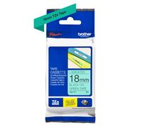 Cassette originale à ruban pour étiqueteuse Brother 18mm noir sur vert - TZe-741