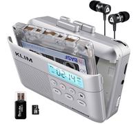Cassette Player K7 - Lecteur Cassette Audio - Convertisseur Audio en MP3 - Microphone et Haut-Parleur intégrés - Argent