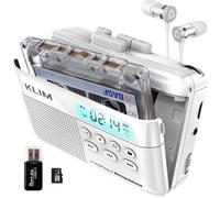 Cassette Player K7 - Lecteur Cassette Audio - Convertisseur Audio en MP3 - Microphone et Haut-Parleur intégrés - Blanc