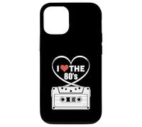 Cassette rétro années 80 avec Inscription « I Love The 80s » en Forme de cœur Coque pour iPhone 12/12 Pro