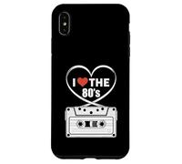 Cassette rétro années 80 avec Inscription « I Love The 80s » en Forme de cœur Coque pour iPhone XS Max