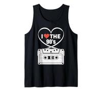 Cassette rétro années 90 avec Inscription « I Love The 90s » en Forme de cœur Débardeur