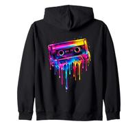 Cassette rétro aux Couleurs Vives des années 80 Sweat à Capuche