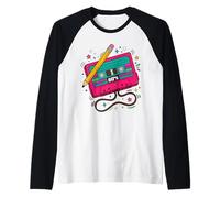 Cassette rétro des années 80 avec graphisme esthétique Manche Raglan