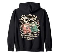 Cassette rétro Faite pour Adorer Les psaumes 150:6 Musique chrétienne Sweat à Capuche
