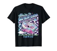 Cassette rétro Faite pour Adorer Les psaumes 150:6 Musique chrétienne T-Shirt Graphique avec Valeur