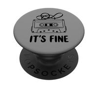 Cassette rétro It's Fine 80s Music Lover PopSockets PopGrip Adhésif