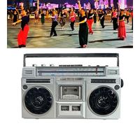 Cassette RéTro Style AnnéEs 80 avec Radio AM/FM,Enregistreur de Bande RéTro,Lecteur Cassette Boombox Retro,Lecteur de Cassettes Enregistreur,Lecture de Bande/USB,pour les Petites FêTes,Sp(Color:blanc)