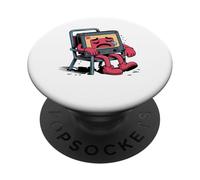 Cassette Tap Player Retro Music Vintage Musicien Old Mixtape PopSockets PopGrip Adhésif