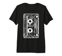 Cassette Tape Musique Mix Audio Fête 90 Années 80 Mixtape T-Shirt Haut de Gamme