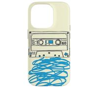 Cassette Tape Sketch Retro Mixtape Musique Esthétique Coque pour iPhone 14 Pro