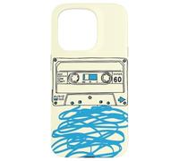 Cassette Tape Sketch Retro Mixtape Musique Esthétique Coque pour iPhone 15 Pro