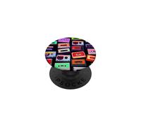 Cassette Tapes Collage Vintage Années 80 90 Musique Graphique PopSockets PopGrip Adhésif