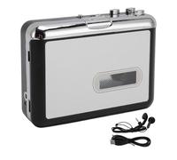 Cassette USB vers Le convertisseur MP3 Portable Cassette avec 3,5 mm Earphone Jack HiFi Sound stéréo pour Les mélomanes Lovers Vintage Tape Enthusiasts ABS MATÉRIAU