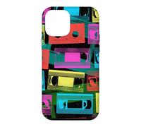 Cassette VHS - Couleurs Pop rétro des années 1980 Coque pour iPhone 12 Mini