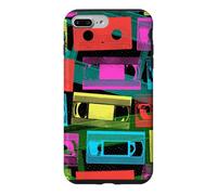 Cassette VHS - Couleurs Pop rétro des années 1980 Coque pour iPhone 7 Plus/8 Plus