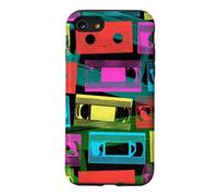Cassette VHS - Couleurs Pop rétro des années 1980 Coque pour iPhone SE (2020) / 7/8