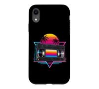 Cassette vidéo rétro VHS Tropical Sunset Palm Tree Art Coque pour iPhone XR
