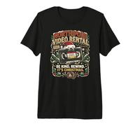 Cassette vidéo Vintage Vacances Rewind Nostalgie Noël T-Shirt Haut de Gamme