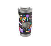 Cassette vierge des années 80 et 90 avec inscription « This Is My 80s 90's 70s » Gobelet isotherme en acier inoxydable double paroi