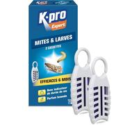 Cassettes Antimites & Larves Antimites Vestimentaires Action Immédiate Efficace 6 Mois Protège Contre de Nouvelles Infestations 2pc
