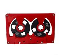 Cassettes de musique vierges 50 minutes en métal pour enregistrement en studio de dictée et usage personnel (rouge + noir)