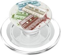 Cassettes rétro Aquarelle analogique Old School Mixtapes PopSockets PopGrip pour MagSafe