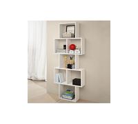 CASSI Bibliothèque murale - blanc - 7 étagères Blanc G