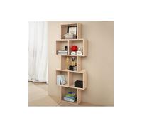 CASSI Bibliothèque murale - effet chêne - 7 étagères