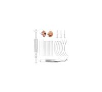 CASSIECA 20Pcs 14/16/18/20G Piercing Aiguilles Acier Chirurgical Piercings Taper Ball Grabber Outil Kit Piercing Aiguille pour Oreille Nombril Labret Langue Insertion Bijoux Piercings