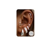 CASSIECA 7Pairs Boucles d'Oreilles Femme Piercing Oreille Acier Inoxydable