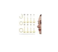 CASSIECA Piercings - Helix Conch Cartilage Tragus Nez Oreille Medusa - Acier Inoxydable et Argent Or 20G 18G 16G