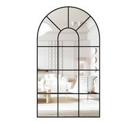 CASSILANDO Miroir Mural bombé pour fenêtre - 80 x 50 cm - Miroir décoratif - Miroir de vanité pour Salle de Bain, Chambre à Coucher, Salon, vitre de fenêtre, Miroir de Ferme pour décoration Murale