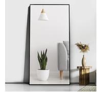 CASSILANDO Miroir pleine longueur 165 × 60 cm, grand miroir sur pied, chambre à coucher, dressing et miroir mural à cadre fin noir