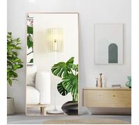 CASSILANDO Miroir pleine longueur 180 × 80cm, grand miroir sur pied, chambre à coucher, dressing et miroir mural à cadre fin