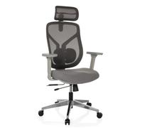 HJH Office Chaise de bureau CASSILIS W – Ergonomique, résille, support lombaire, gris
