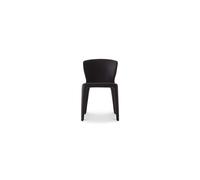 Cassina Chaise 369 Hola - Cuir noir/matière noire - Cuir+tissu