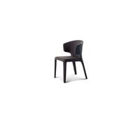Cassina Chaise avec accoudoirs 367 Hola - Cuir noir/matière noire - Cuir+tissu