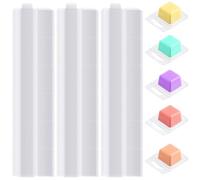 casstaly 150 Pièces Moule à Clapet pour Faire Fondre la Cire, Récipients Vides en Plastique Transparent pour Faire Fondre la Cire, Bougies sans Mèche, Fabrication de Savon