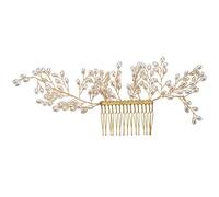 casstaly bandeau de mariee de mariage de perle d'imitation, coiffure de mariee, peignes a la main pour femmes, de fete, accessoires de cheveux de mariage