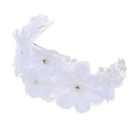 casstaly Bandeau en dentelle perlee de mariage de mariee cheveux bandeau de strass