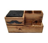 casstaly Boîte à outils en bois pour salon de coiffure, ciseaux de coupe de cheveux, support de rangement
