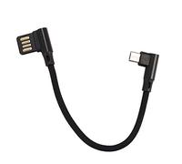casstaly Câble de chargement de données micro USB 2.0 coudé à angle droit à gauche à angle droit de 15 cm pour tablette et téléphone V8