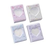 casstaly Classeur de Cartes Photo, Porte-Cartes Photo Mignon de 3 Pouces, Album Love Hollow, Livre de Collection de Poche, Photos, Petites Cartes