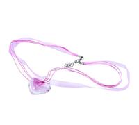 casstaly Collier avec pendentif en forme de cœur en verre Rose 25 mm, Verre