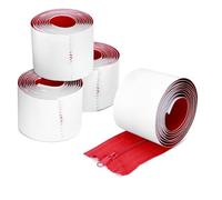 casstaly Coupe-Cravate à Fermeture Éclair pour Poussière Lourde, Rouge, Autocollant, S'Installe Rapidement sur les Abris Anti-Poussière en Plastique, Longueur 7 Pouces, Paquet de 4