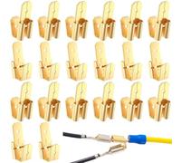 casstaly Double connecteurs mâles à coque, 3 voies électriques femelles mâles à sertir, kit d'assortiment de cosses à sertir dorées